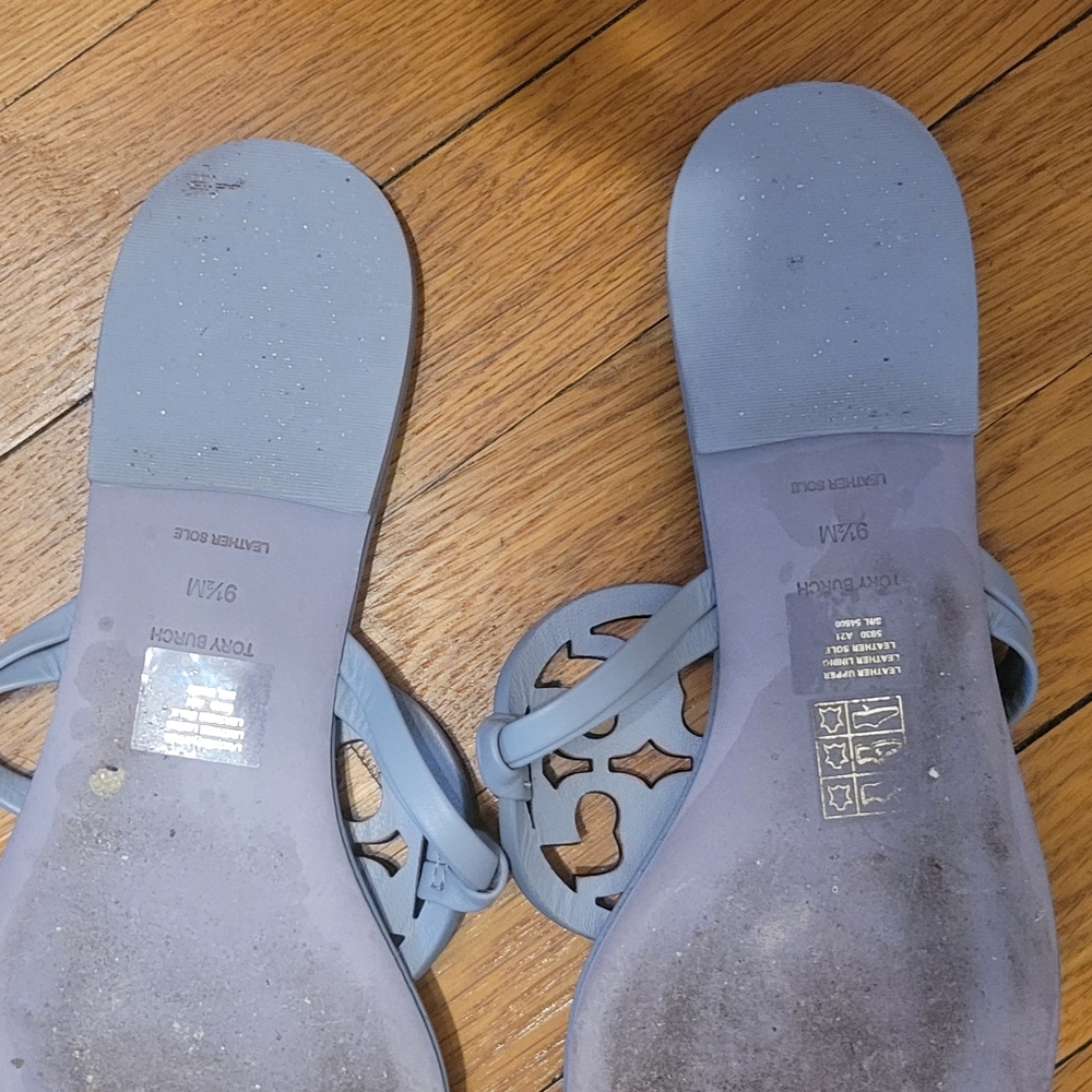 Tory Burch Miller Square Toe Sandal Cloud Blue - Picture 2 of 4